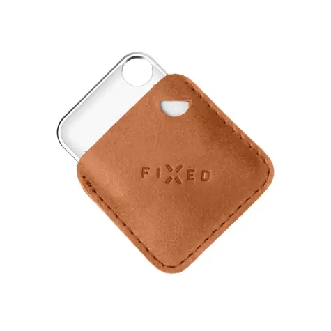 FIXED Case for Tag Pouzdro z pravé hovězí kůže s Tagem hnědá