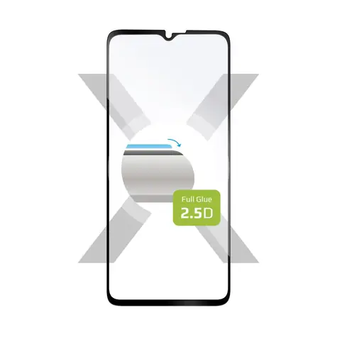 FIXED Full-Cover Ochranné tvrzené sklo pro Samsung Galaxy Xcover6 Pro černá / lepení přes celý displej