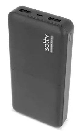 Setty Power banka 20000mAh černá