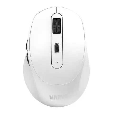 Marvo WM106W bílá / Bezdrátová optická myš / 1600 DPI / 2.4GHz USB přijímač / Bluetooth