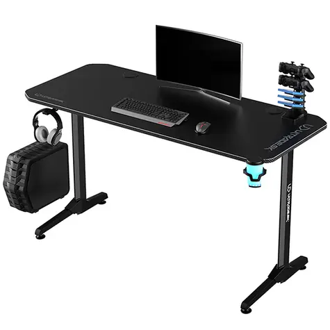 ULTRADESK Frag černá / Herní stůl / 140 x 60 x 76 cm / USB hub