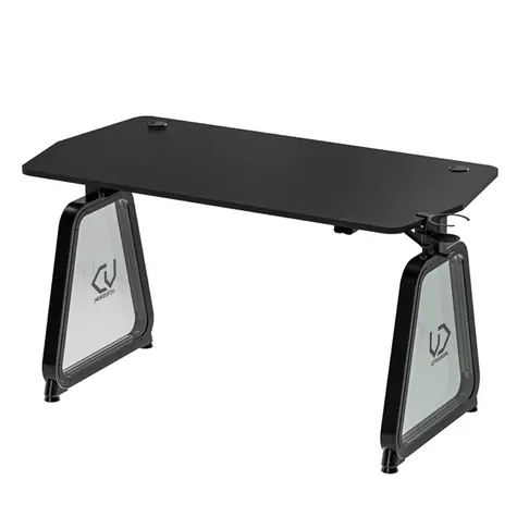 ULTRADESK Booster černá / Herní stůl / 136 x 70 x 75 cm / LED osvětlení