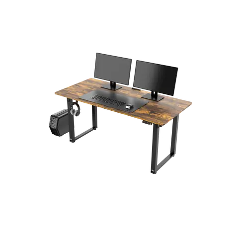 ULTRADESK Uplift hnědá / Herní stůl / 160 x 75 x 74 - 116 cm / nastavitelná výška  