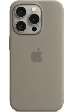 Rozbaleno - Apple Silikonový kryt s MagSafe pro iPhone 15 Pro jílově šedá / rozbaleno