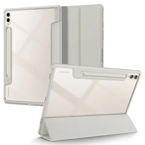 Spigen Ultra Hybrid Pro pouzdro typu kniha pro Samsung Galaxy Tab S9+ šedá 