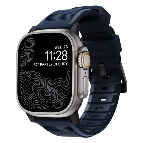 Nomad Rugged Strap řemínek pro Apple Watch AW Ultra (49 & 45 & 44 mm) modrá - černá