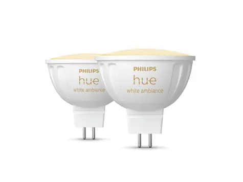 Philips Hue WA LED žárovka 5.1W sada 2ks / GU5.3 / MR16 / 12V / 400lm / 2200K-6500K / IP20