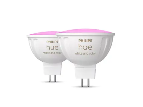 Philips Hue WACA LED žárovka 6.3W sada 2ks / GU5.3 / MR16 / 12V / 400lm / 2200K-6500K / RGB / IP20