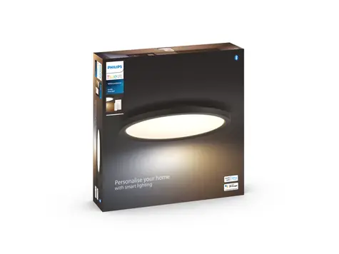 Philips Hue WA Aurelle 24.5W 39.5cm černá / přisazený LED panel / 2450lm / 2200-6500K / IP20 / ovladač