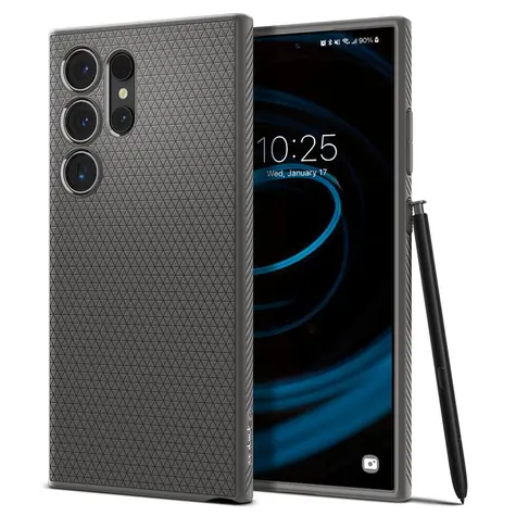 Spigen Liquid Air ochranný kryt pro Samsung Galaxy S24 Ultra šedá 