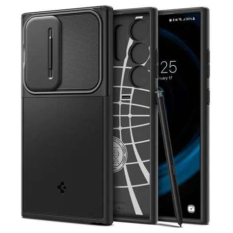 Spigen Optik Armor ochranný kryt pro Samsung Galaxy S24 Ultra černá 