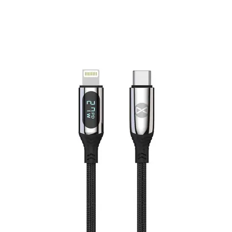 Forever LCD Kabel USB-C (M) - Lightning (M) 1m černá / 27W / LCD displej