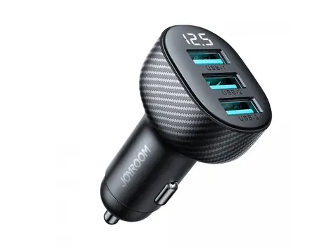 Joyroom JR-CCD03 černá / Nabíječka do auta / 17W / 3x USB-A