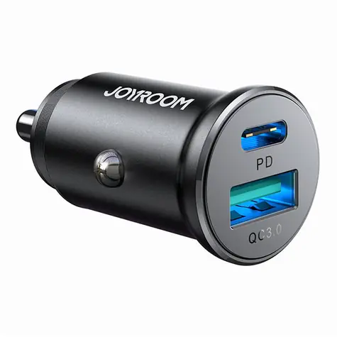 Joyroom JR-CCN05 černá / Nabíječka do auta / 30W / 1x USB-A / 1x USB-C