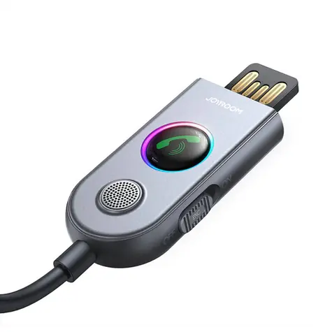 Joyroom JR-CB6 šedá / Bluetooth přijímač pro autorádio / BT 5.3 / USB-A / AUX