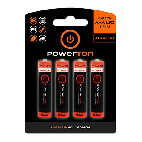 Powerton Alkalická Baterie AAA 1.5V 48ks 