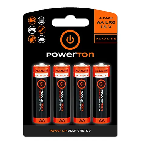 Powerton Alkalická Baterie AA 1.5V 40ks 