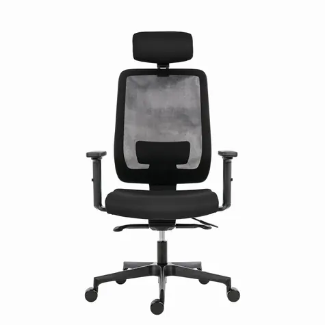 Powerton Lucie černá / Kancelářské ergonomické křeslo / nosnost 130 kg 