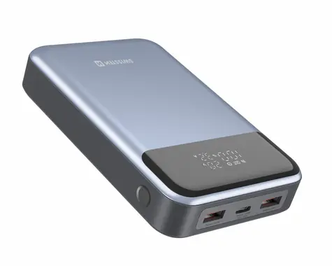 SWISSTEN 22013932 20000mAh stříbrná / Power Bank / 100W / USB-A & USB-C