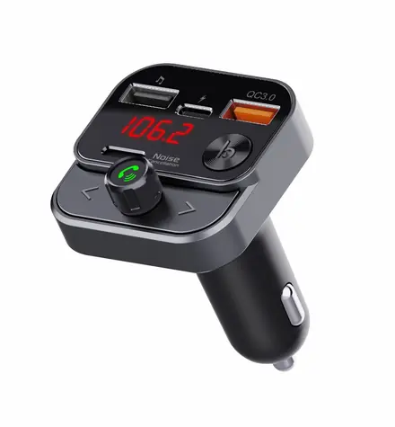 SWISSTEN FM TRANSMITTER černá / Bluetooth / USB nabíječka / Handsfree