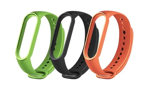 RhinoTech Sada náhradních řemínků pro Xiaomi Mi Band 6 černá & oranžová & zelená