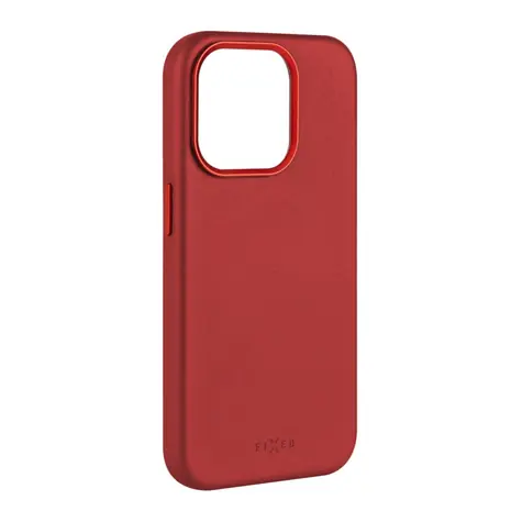 FIXED MagLeather Kožený zadní kryt s podporou MagSafe pro Apple iPhone 13 Pro červená