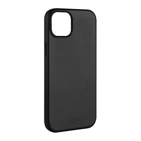FIXED MagLeather Kožený zadní kryt s podporou MagSafe pro Apple iPhone 14 černá