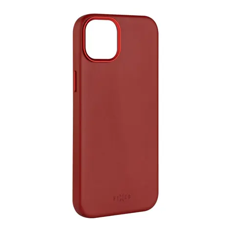 FIXED MagLeather Kožený zadní kryt s podporou MagSafe pro Apple iPhone 14 červená