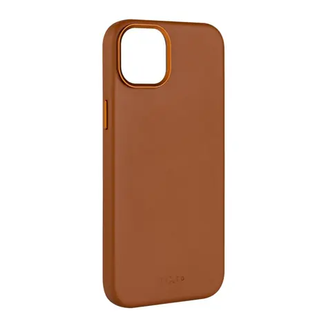 FIXED MagLeather Kožený zadní kryt s podporou Magsafe pro Apple iPhone 15 hnědá