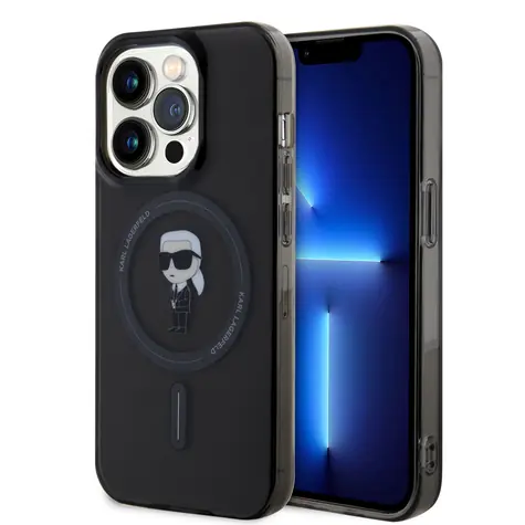 Karl Lagerfeld IML Ikonik MagSafe Zadní Kryt pro Apple iPhone 15 Pro černá