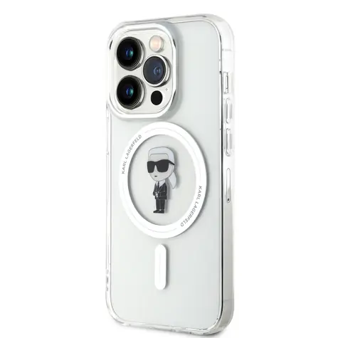 Karl Lagerfeld IML Ikonik MagSafe Zadní Kryt pro Apple iPhone 15 Pro čirá