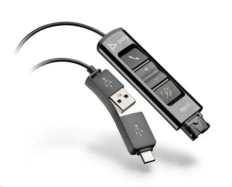 Poly DA85 USB-A/C na QD Adaptér černá