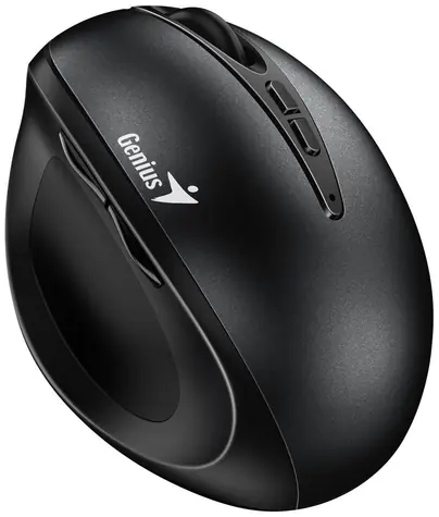 GENIUS Ergo 8300S černá / vertikální bezdrátová myš / 1600 dpi / 7 tlačítek / 2.4GHz