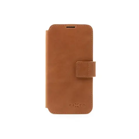 FIXED Kožené Pouzdro typu kniha ProFit pro Samsung Galaxy S24 hnědá