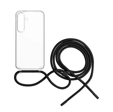 FIXED Pouzdro Pure Neck s černou šňůrkou na krk pro Samsung Galaxy S24