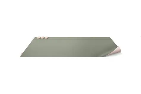 Uniq Hagen Inteligentní oboustranná podložka na stůl s magnetickými držáky na kabely zeleno-růžová / 682x350x1 mm