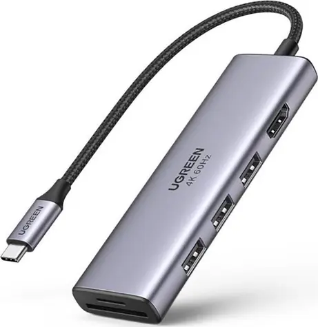 UGREEN HUB USB-C (3x USB 3.0 + HDMI + SD/TF)