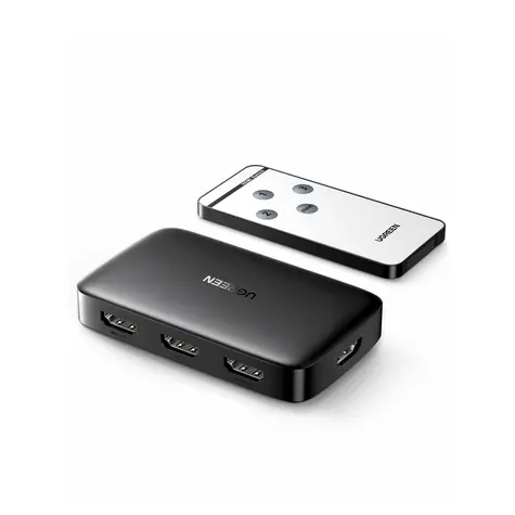 UGREEN HDMI Přepínač černý / Až 3 zařízení / 4K@30Hz(Ultra HD) / HDTV4K (3D) & 1440p@60Hz / 1080p@120Hz