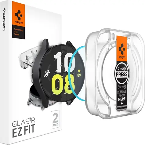 Spigen Glass tR EZ Fit ochranné sklo pro Samsung Galaxy Watch6 44mm čirá 2 ks 