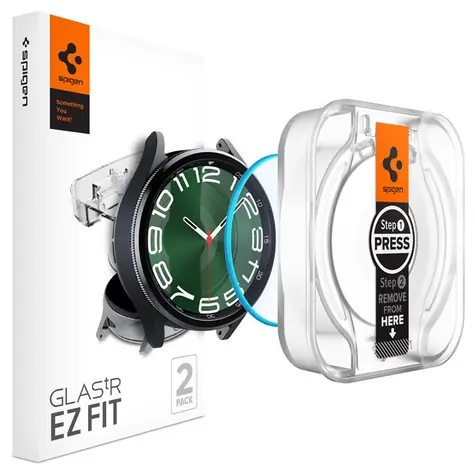 Spigen Glass tR EZ Fit ochranné sklo pro Samsung Galaxy Watch6 Classic 47mm čirá 2 ks 