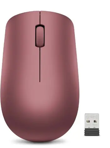 Lenovo 530 červená / Bezdrátová myš / 1200 DPI / 2.4GHz Nano USB dongle / 1x AA