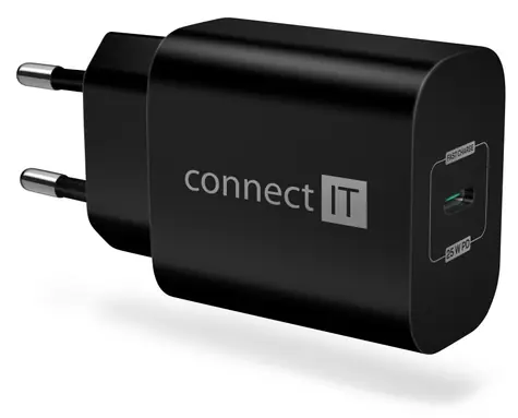 CONNECT IT CWC-2070 Voyager2 černá / Nabíjecí adaptér / USB-C / 25W