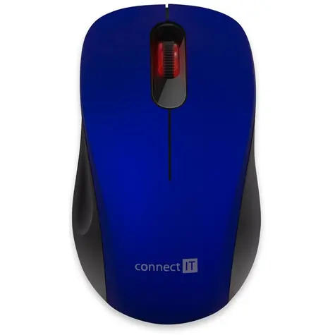 CONNECT IT CMO-2230-BL MUTE modrá / Bezdrátová myš / optická / 1200 DPI / 3 tlačítka / 2.4 GHz