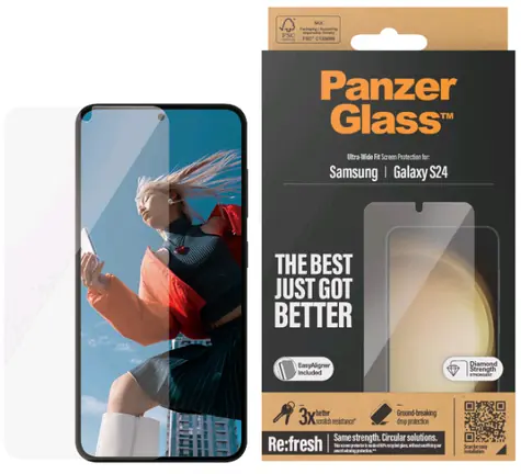 PanzerGlass UWF Ochranné sklo pro Samsung Galaxy S24 / Instalační set 