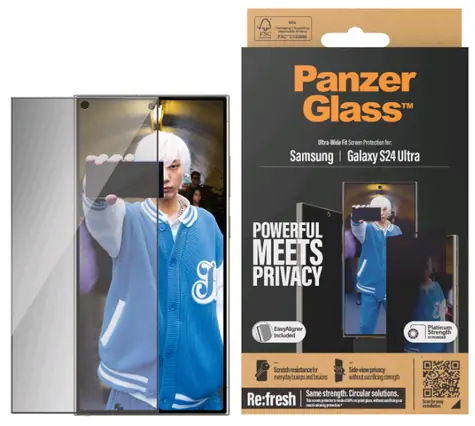 PanzerGlass UWF Privacy Tvrzené sklo pro Samsung Galaxy S24 Ultra / Instalační set 