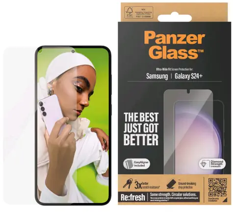 PanzerGlass UWF Ochranné sklo pro Samsung Galaxy S24+ / Instalační set 