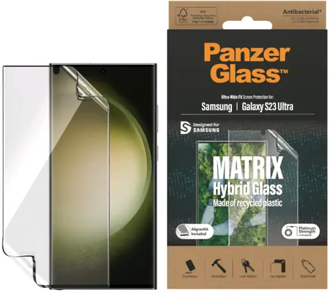 PanzerGlass Matrix UWF Ochranná fólie pro Samsung Galaxy S23 Ultra / Instalační set 
