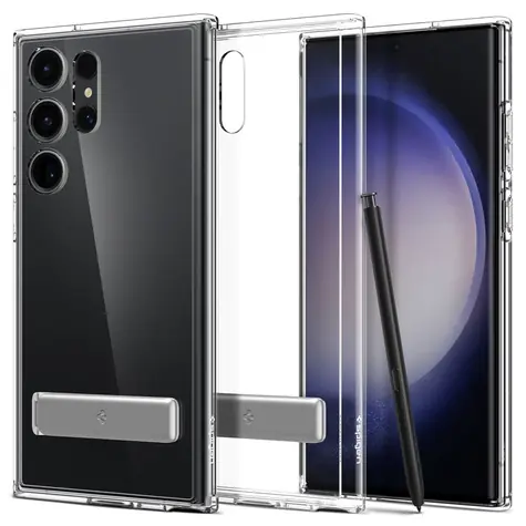 Spigen Ultra Hybrid S ochranný kryt pro Samsung Galaxy S23 Ultra čirá