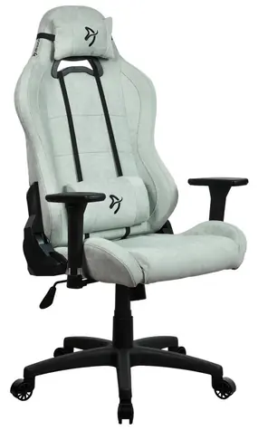 Arozzi Torretta Soft Fabric perlově zelená / Herní židle / látkové čalounění / nastavitelná výška a úhel / otočná o 360°