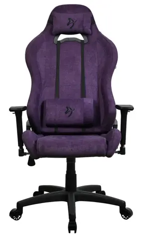 Arozzi Torretta Soft Fabric fialová / Herní židle / látkové čalounění / nastavitelná výška a úhel / otočná o 360°